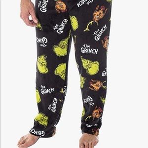 Dr Seuss Grinch Fleece Pants Men's Large